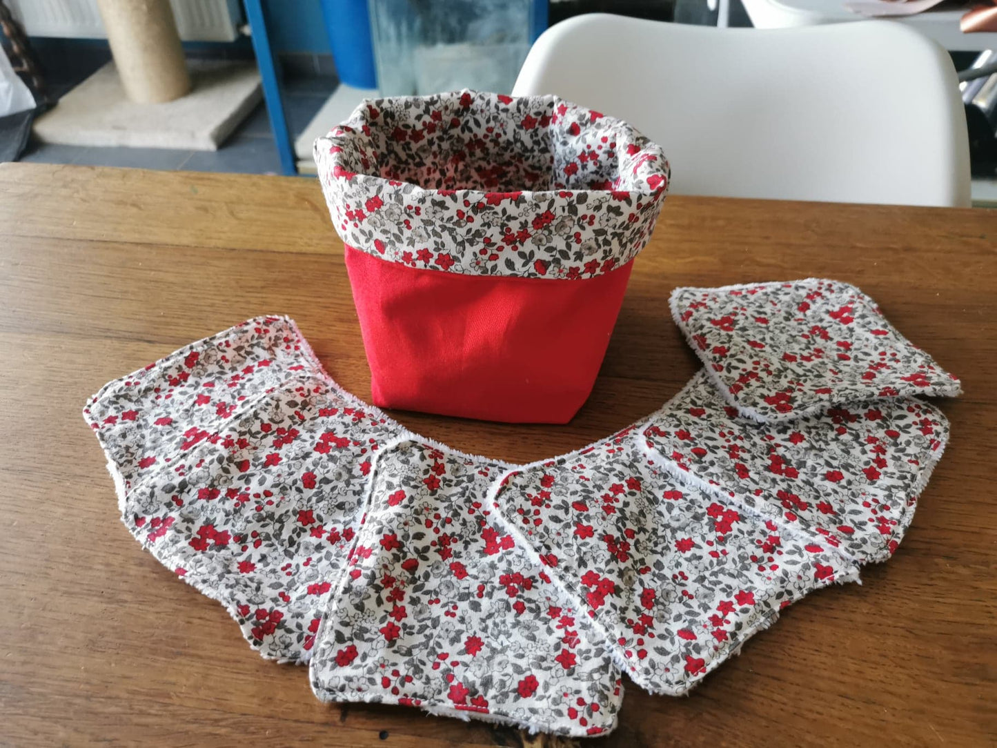 Panier lingettes en éponge de bambou